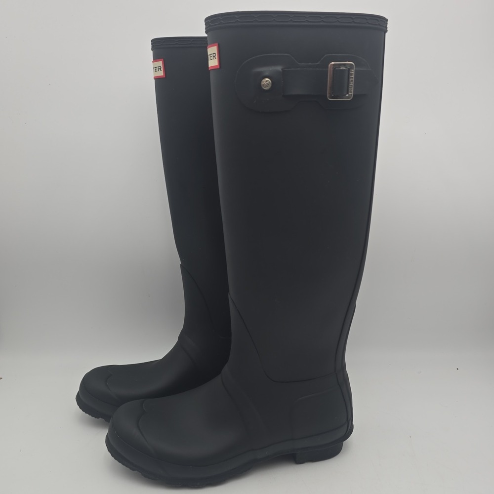 Hunter Original Tall Matte Black Rain Boots Size US 8 / EU 39 / UK 6 - Picture 7 of 13